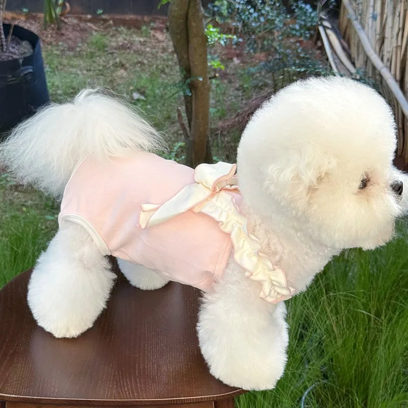 Teddy Four-Legged Neuter Suit Pet Autumn Vest Puppy Belly Protection Sleepwear Solid Colour Dog Clothes