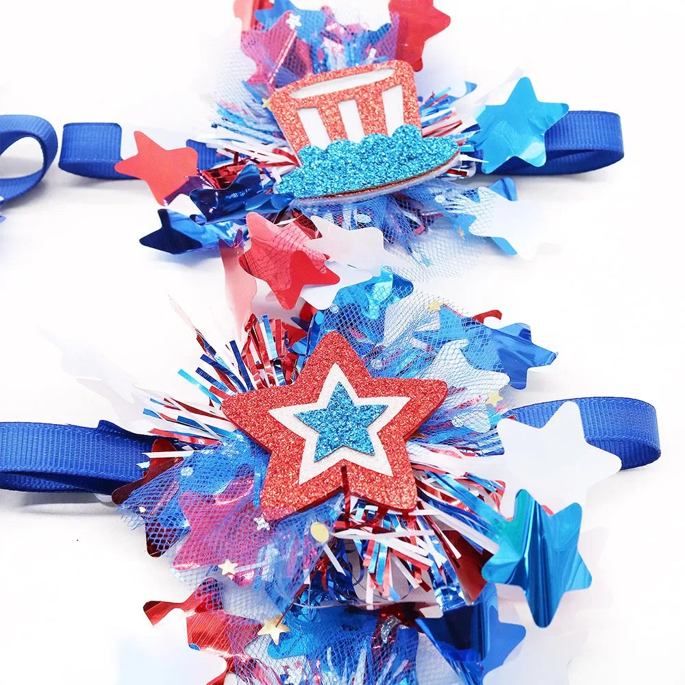 30pcs American Independence Day Small Dog Bowties Collar For 4th July Pet Dog Bow Tie Neckties Dogs Pets Grooming Pet Products