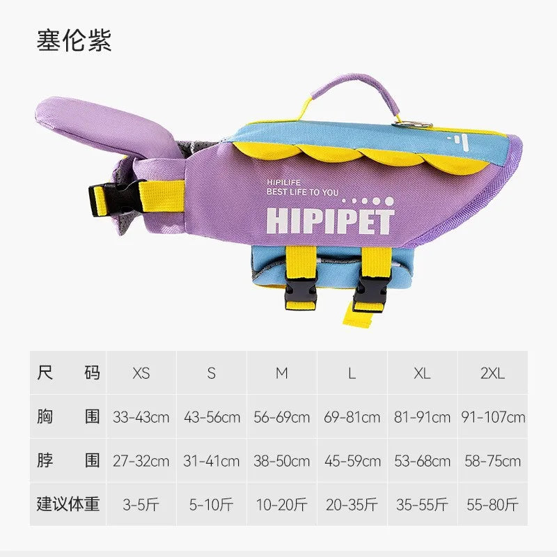 Dog Life Jacket Portable Summer Strong Buoyancy Dog Swimsuit Breathable Dog Coats and Jackets Quick Drying Pet Products