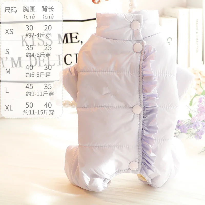 Pet Autumn Winter Outfit Four Legged Belly Bag Pet Jumpsuit Pets Teddy Bear Pets Four Legged Coat Puppy Clothes Dog Pajamas