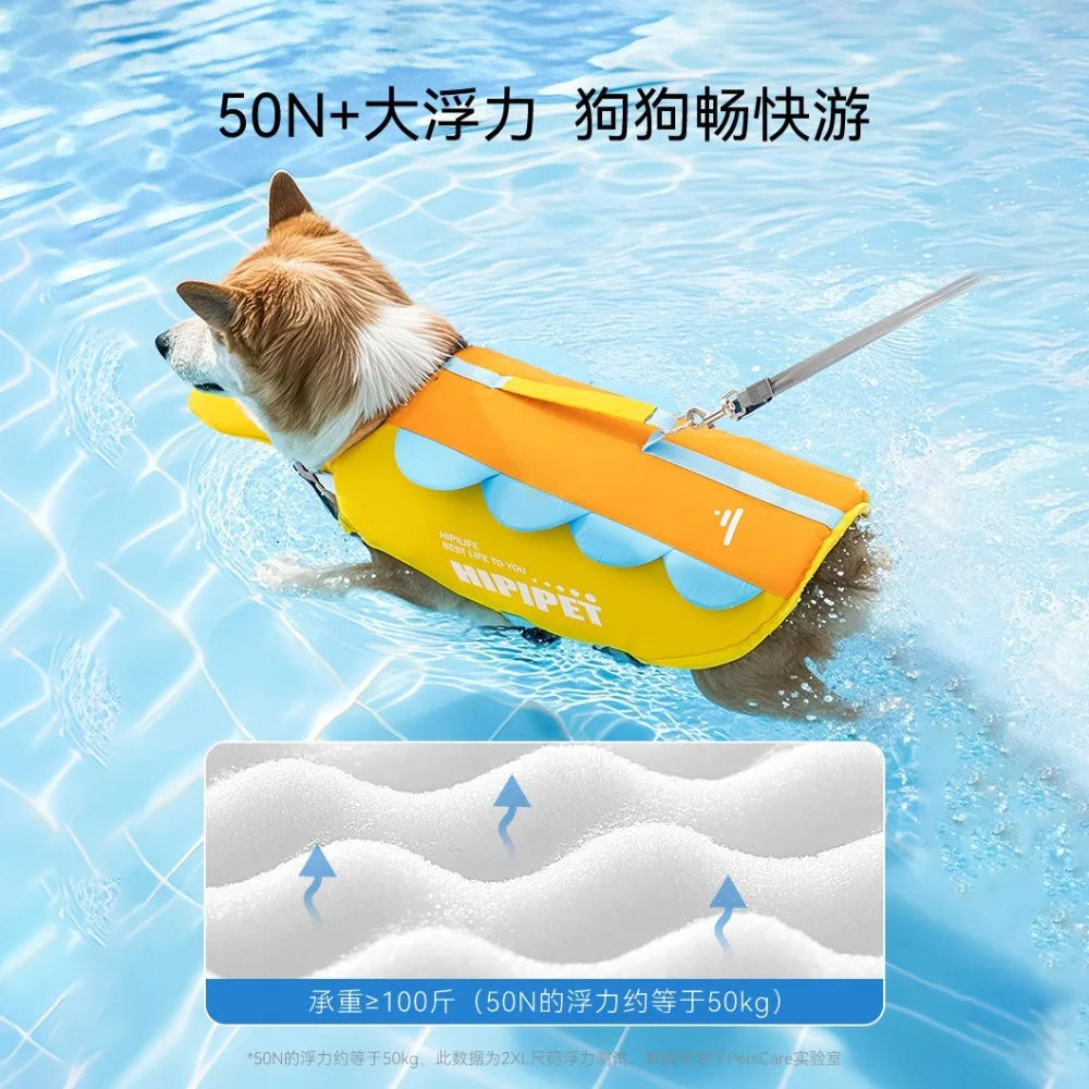 Dog Life Jacket Portable Summer Strong Buoyancy Dog Swimsuit Breathable Dog Coats and Jackets Quick Drying Pet Products