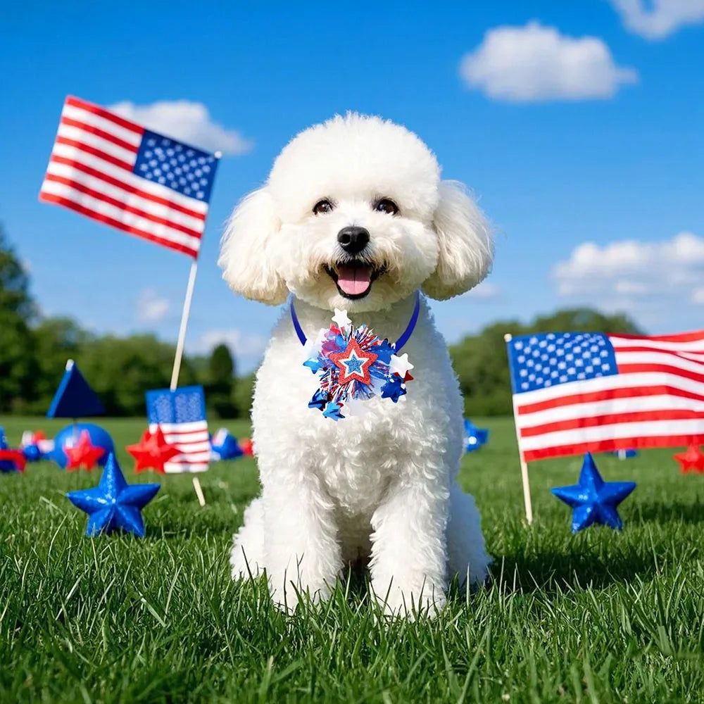 30pcs American Independence Day Small Dog Bowties Collar For 4th July Pet Dog Bow Tie Neckties Dogs Pets Grooming Pet Products