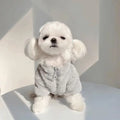 Pet autumn and winter thick rabbit fur long sleeve korean ins jacket maltese warm cotton jacket dog cat pet clothes