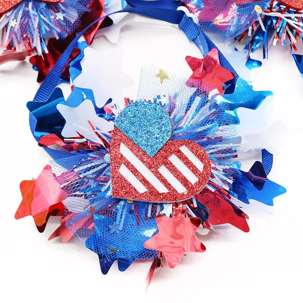 30pcs American Independence Day Small Dog Bowties Collar For 4th July Pet Dog Bow Tie Neckties Dogs Pets Grooming Pet Products