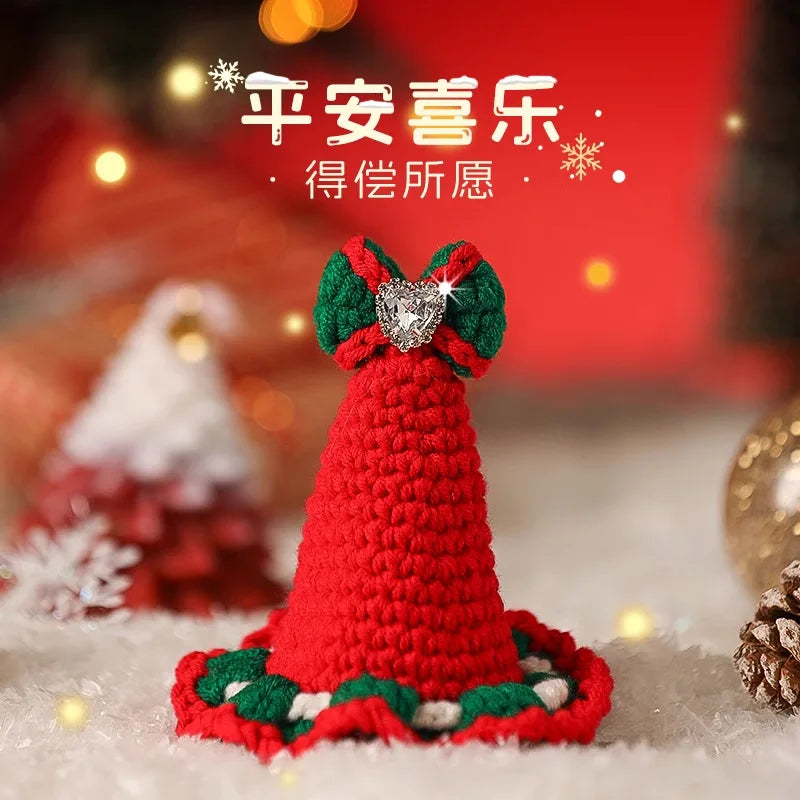 Pet Autumn and Winter Pet Scarf Cute Bow Collar Cat Accessories Bib Cat Hat Dog Scarf Christmas Dog Accessories for Small Dogs